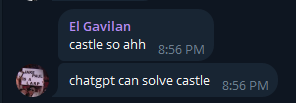 Telegram messages trashing castle
