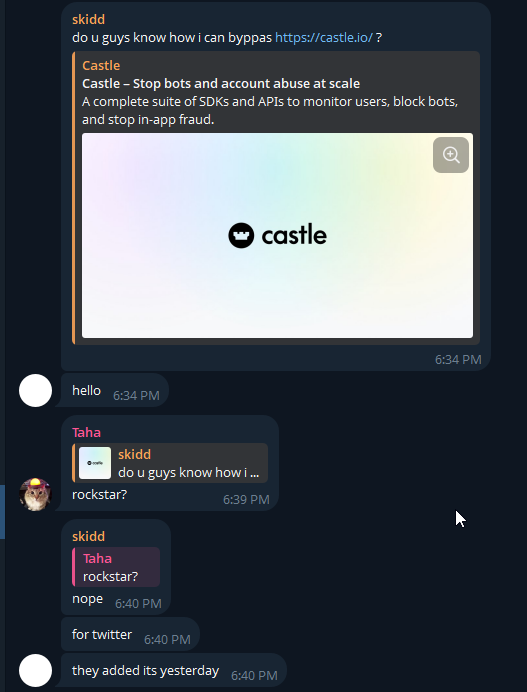 Telegram messages